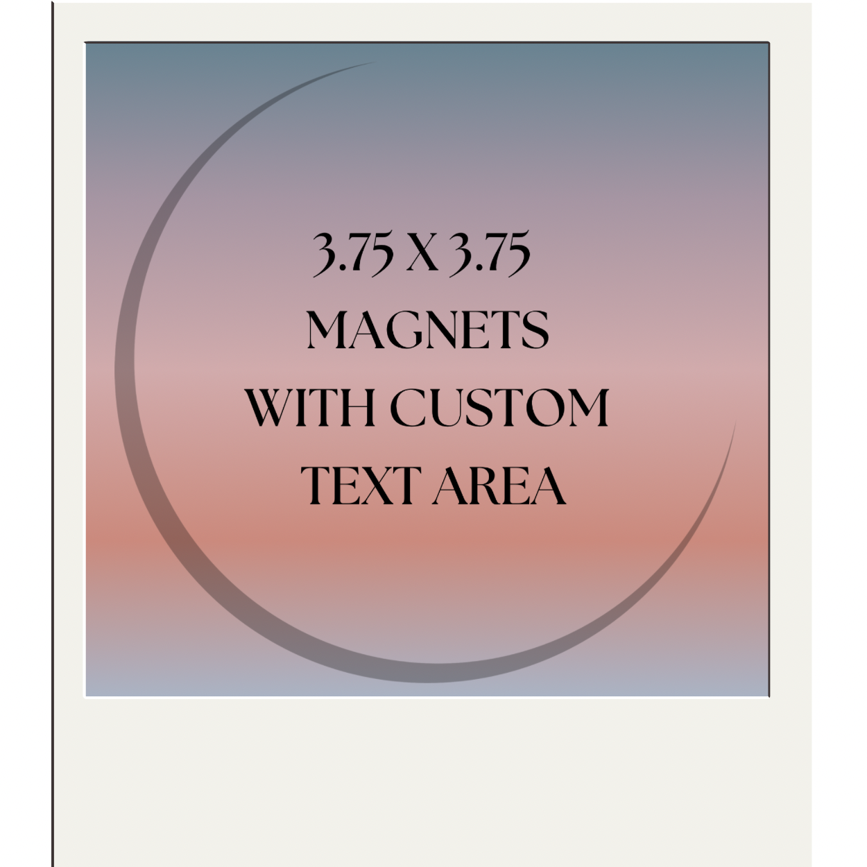 3.75 x 3.75" vinyl magnets with white space